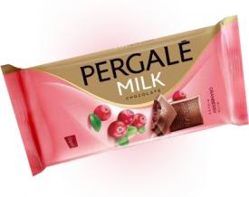 Молочный шоколад Pergale с клюквой 100 гр