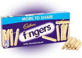 Печенье Cadbury пальчики в белом шоколаде 138 гр