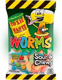 Жевательный мармелад Toxic Waste Worms 142 гр